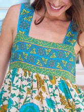 Tricia Mini Dress - Ochre Leafy Floral